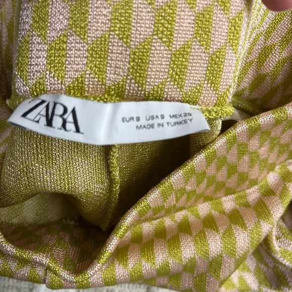 Zara Jacquard multicolor culottes Retro Pants Women Size Small - Picture 3 of 6